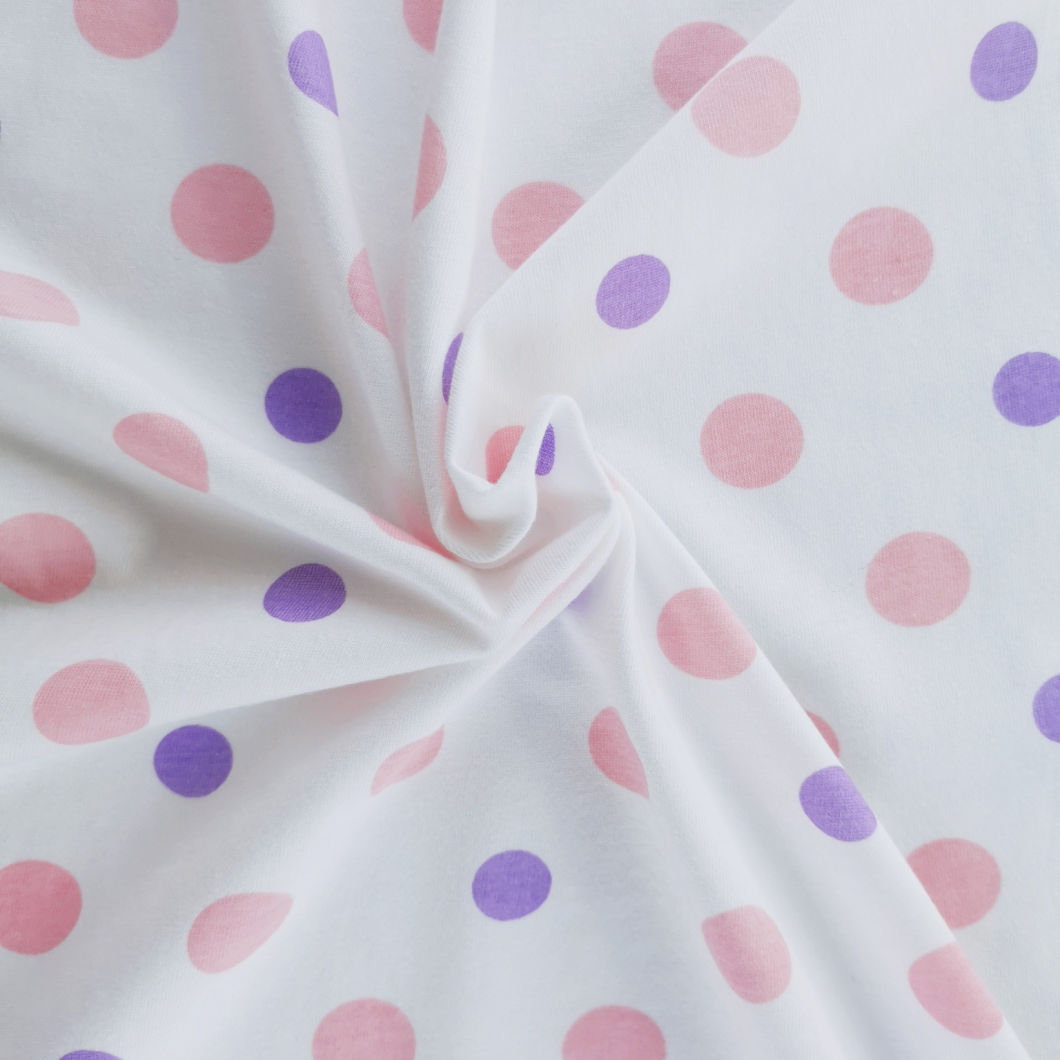 High Quality 100% Cotton Printed Knit Fabric for Baby Wear Shirt P1020-7