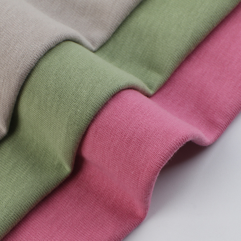 High Quality 100% Cotton Spandex Single Jersey Knit Fabric for Male Female