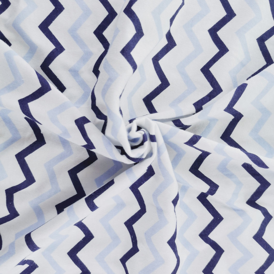 High Quality 100% Cotton Printed Black Stripe Knit Fabric for Baby Wear Shirt