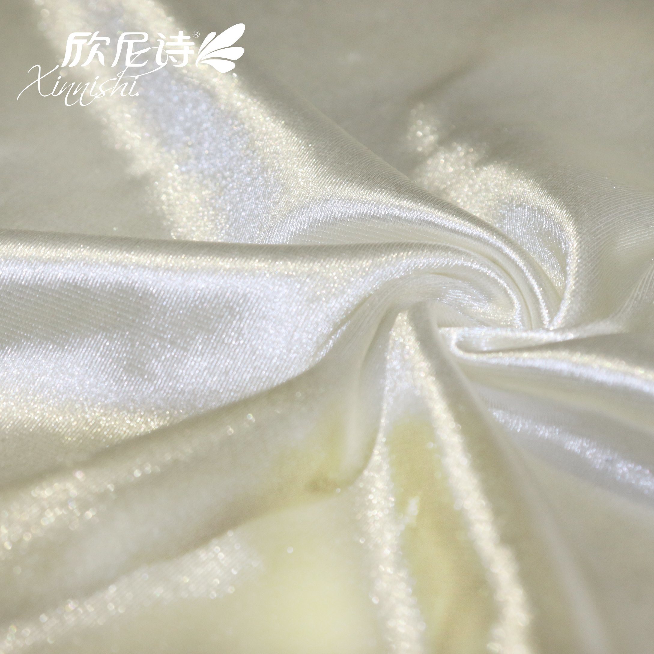 Plain 90% Polyester 10%Spandex Bridal Satin Silk Textile Satin Fabric of Dress