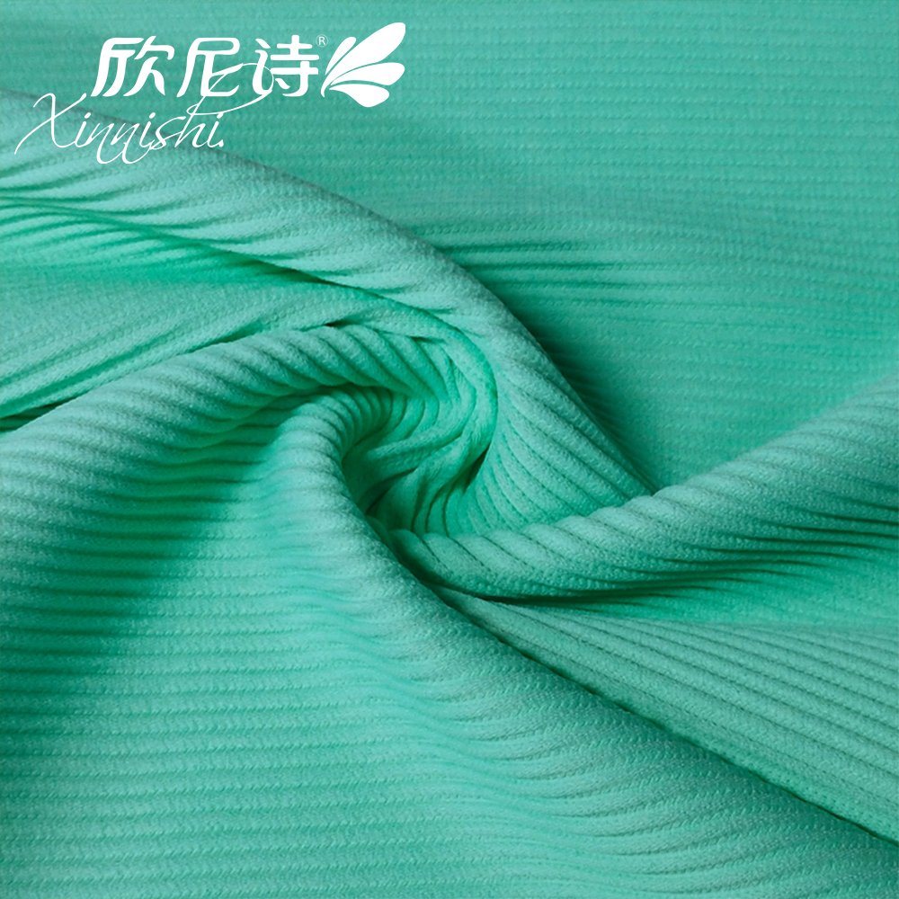Hot Sale High Quality 90% Polyester 10% Spandex Stretch Rib Swimwear Bikini Textile Fabric for Swimwear Garment