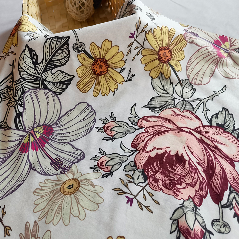 Customisable 90%Polyester 10%Spandex High Elastic Knitted Fabric Pattern Design Printed Fabric for Garment