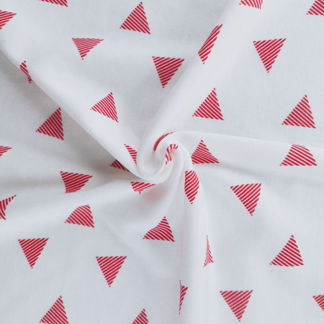 High Quality 100% Cotton Printed Knit Fabric for Baby Wear Garment P1020-3