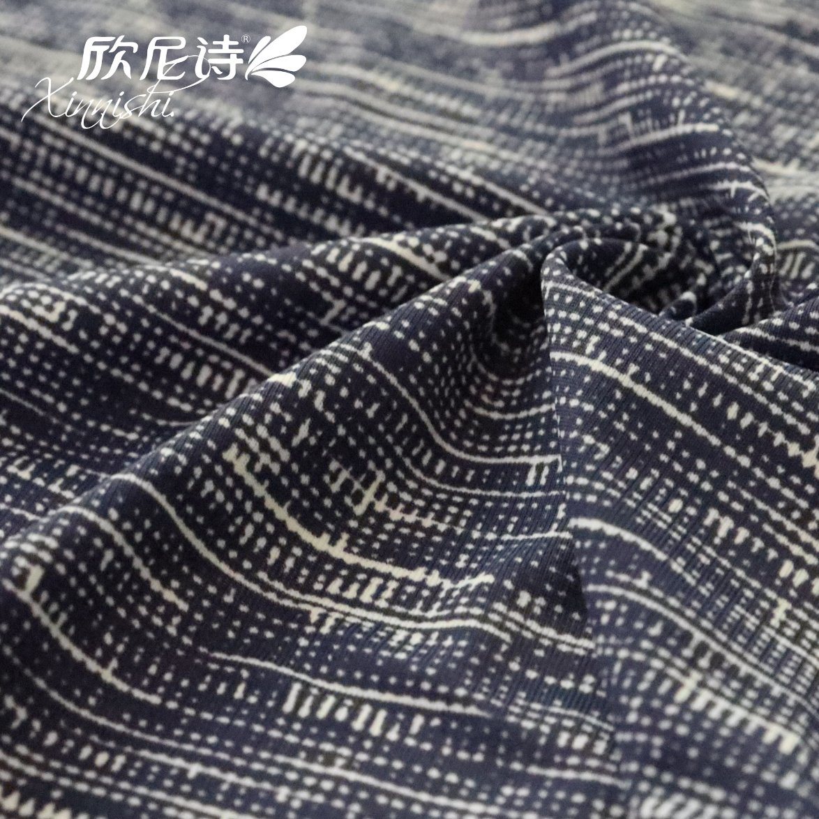 90% Polyester 10%Spandex High Quality Elastic Fabric Fresh Stripe Printing Textile Fabric for Garment