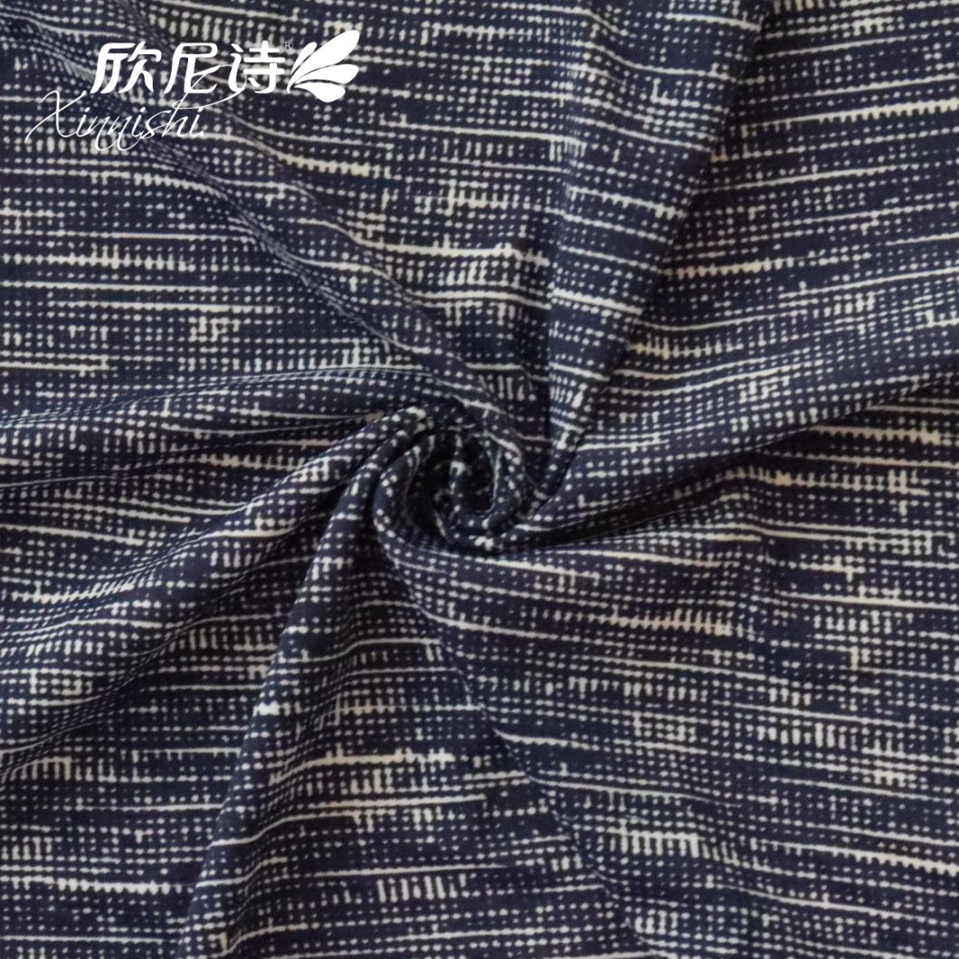 90% Polyester 10%Spandex High Quality Elastic Fabric Fresh Stripe Printing Textile Fabric for Garment