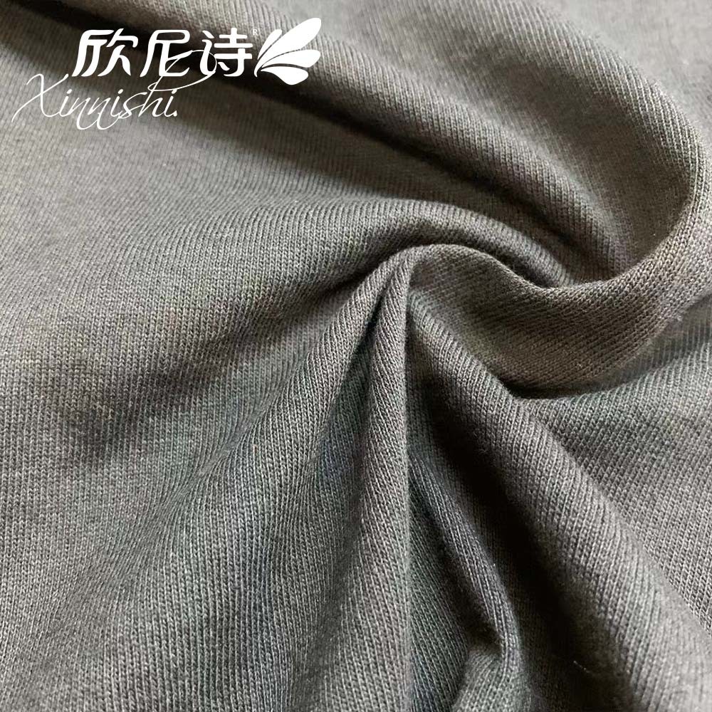 100% Cottonstretch Breathable Plain Dyed Jersey Textile Fabric for T-Shirt Garment Underwear