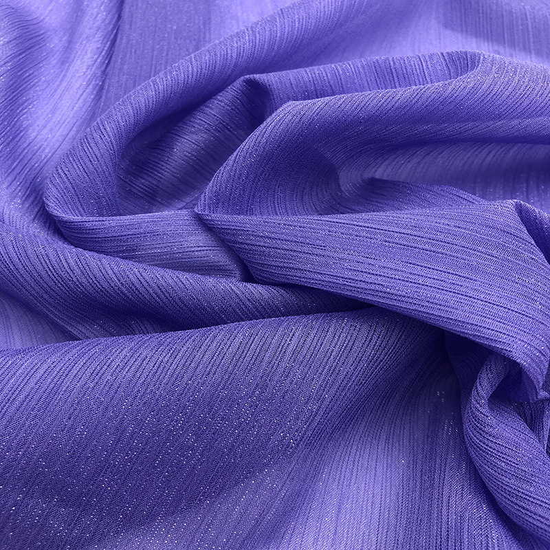 Breathable High Quality 100% Polyester Shinny Chiffon Fabric for Dress