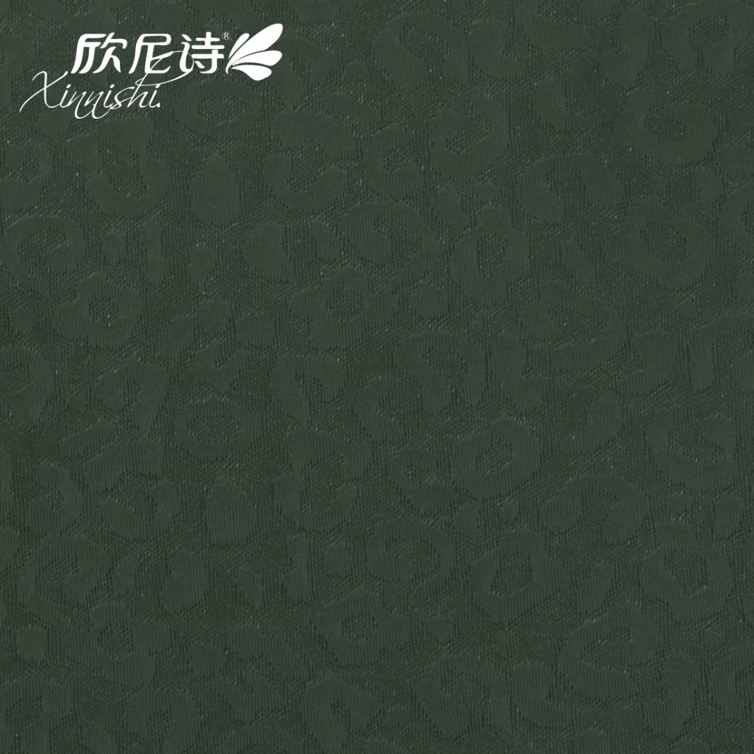 High Quality Stretch 78% Polyester 22% Spandex Solid Woven Jacquard Fabric for Garment