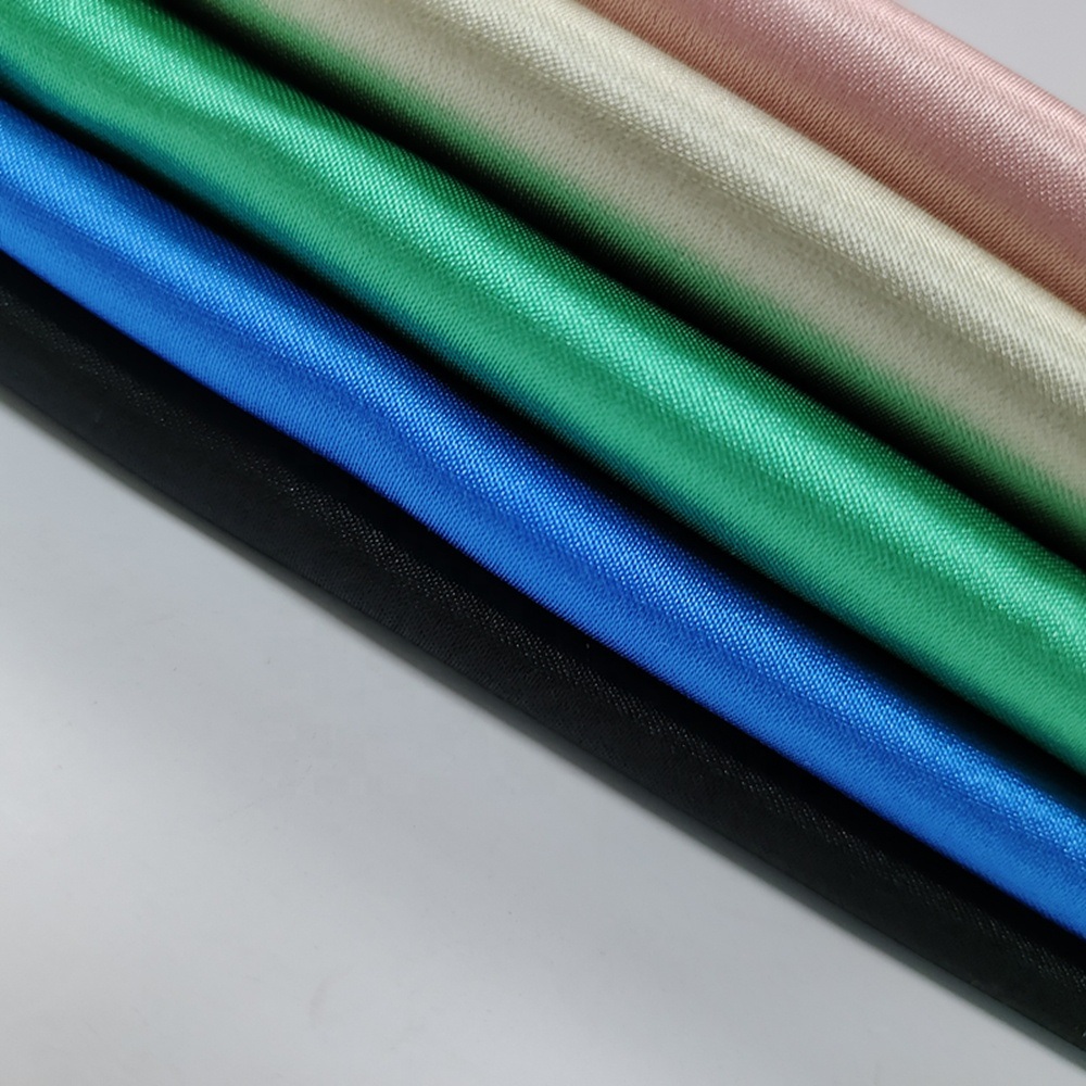 High Quality 94% Polyester 6% Spandex Stretch Satin Textile Fabric for Nightwear Garment