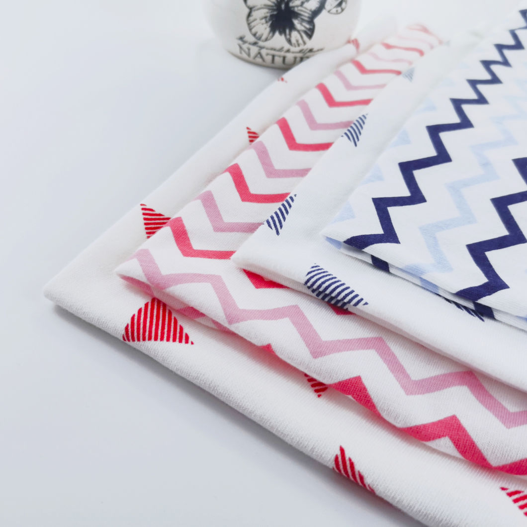 High Quality 100% Cotton Printed Knit Fabric for Baby Wear Shirt P1020-11