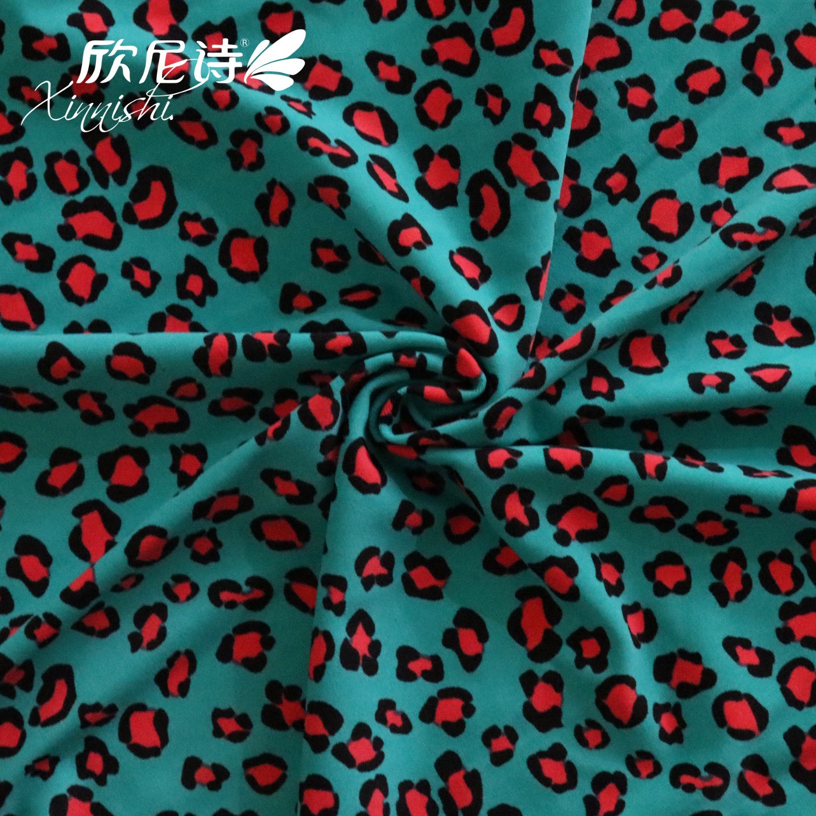 85 Polyester 15 Spandex Leopard Print Knit Textile Fabric for Lingerie Underwear Swimwear Garment