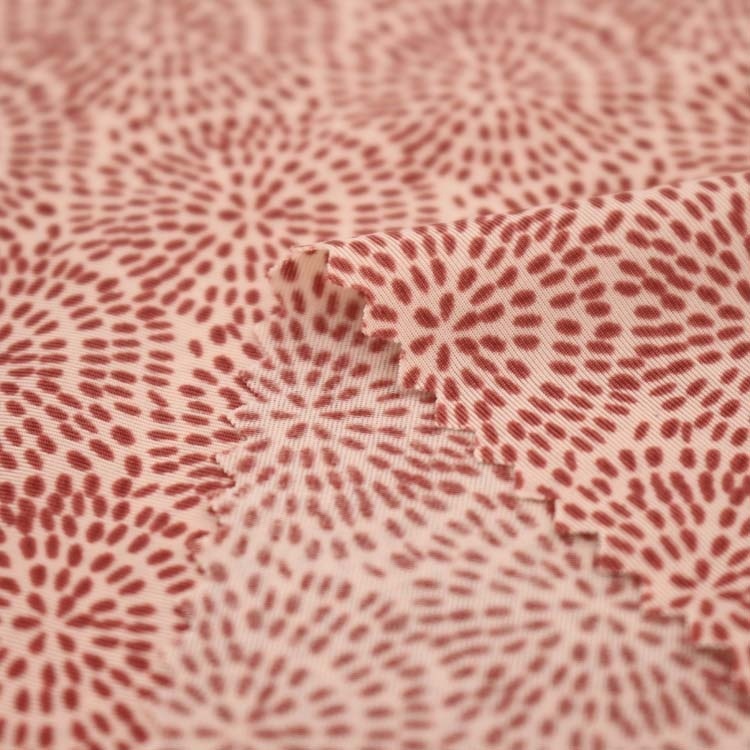 Fashionable 87.5%Polyester 12.5%Spandex Printed Knitted Rib Knit Jacquard Fabric for Women Dress