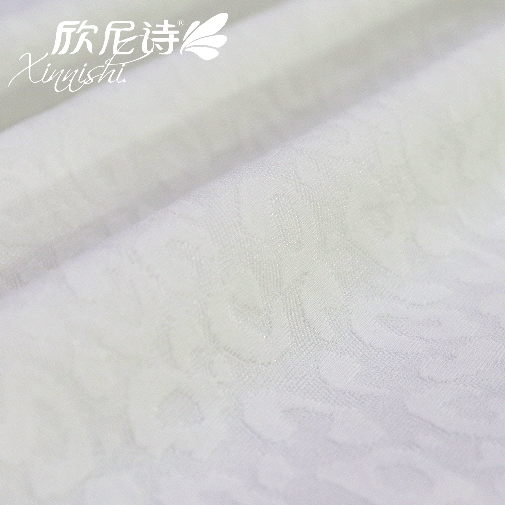 High Quality Stretch 78% Polyester 22% Spandex Solid Woven Jacquard Fabric for Sportswear Underwear Garment