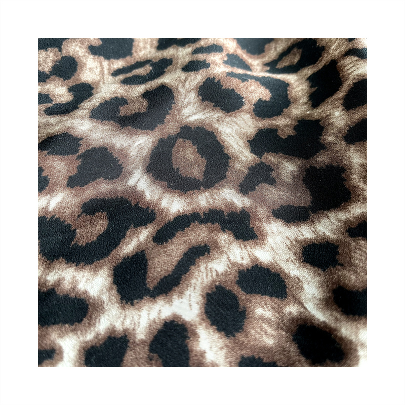 Custom Digital Printing Leopard Print 85%Polyester 15%Spandex Textile Fabric for Swimwear Garment