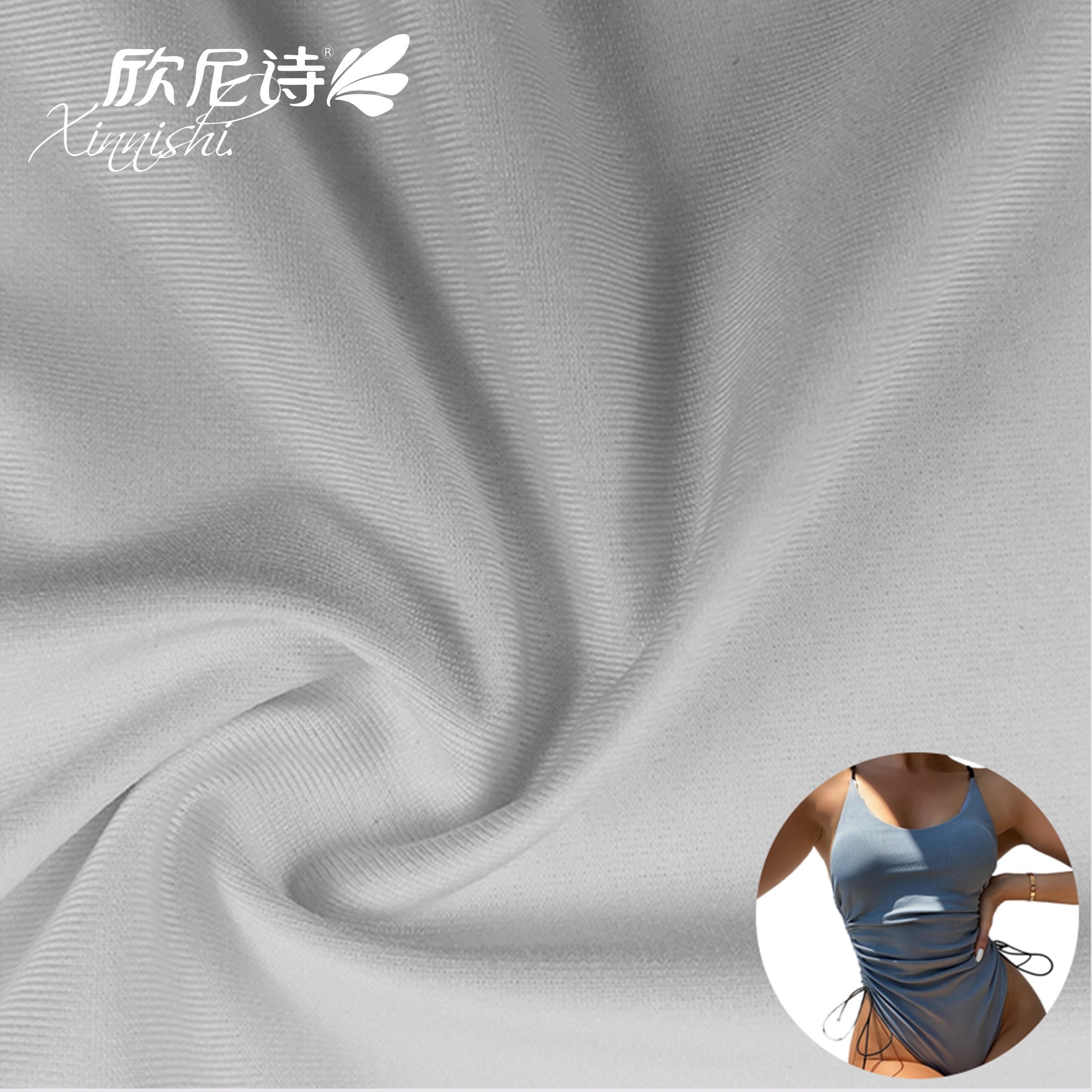 Swimsuit Fabric Spandex Swimwear Polyester Spandex Leggings Knitted Rib Fabric
