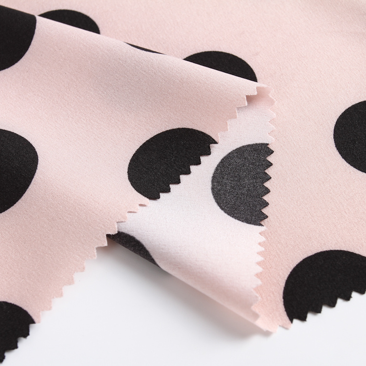 Custom Printed 90%Polyester 10%Spandex Polka DOT Spandex Printed Textile Fabric for Swimwear Garment