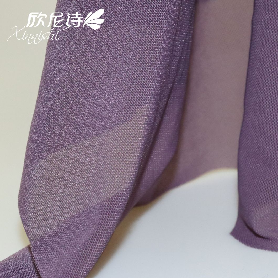 High Quality Stretch 4 Way 93% Polyester 7% Spandex Mesh Fabric for Bra Underwear Garment