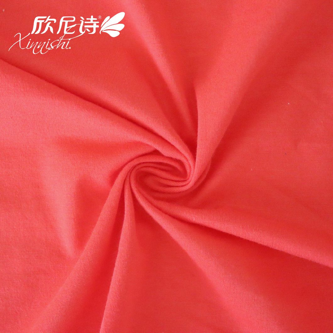 Jersey Fabric with 100%Cotton Breathable Stretch Garment Fabric Single Jersey Knit Fabric for Female Male