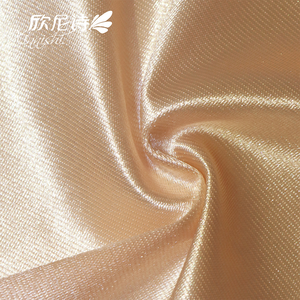 Plain Polyester Bridal Satin Silk Textile Duchess Satin Fabric Roll of Dress
