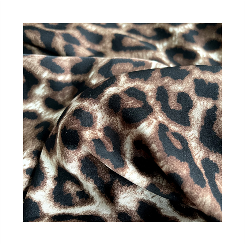 Custom Digital Printing Leopard Print 85%Polyester 15%Spandex Textile Fabric for Swimwear Garment