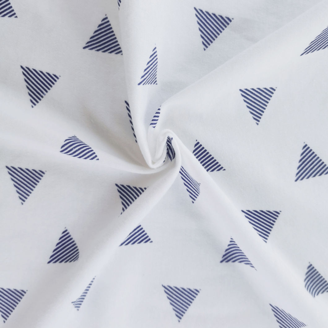 High Quality 100% Cotton Printed Knit Fabric Comfortable for Baby Wear Shirt