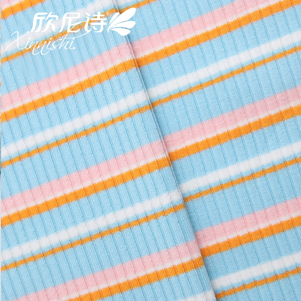 High Quality Plain Dyed 95% Cotton 5% Spandex Single Jersey Knit Fabric for Garment