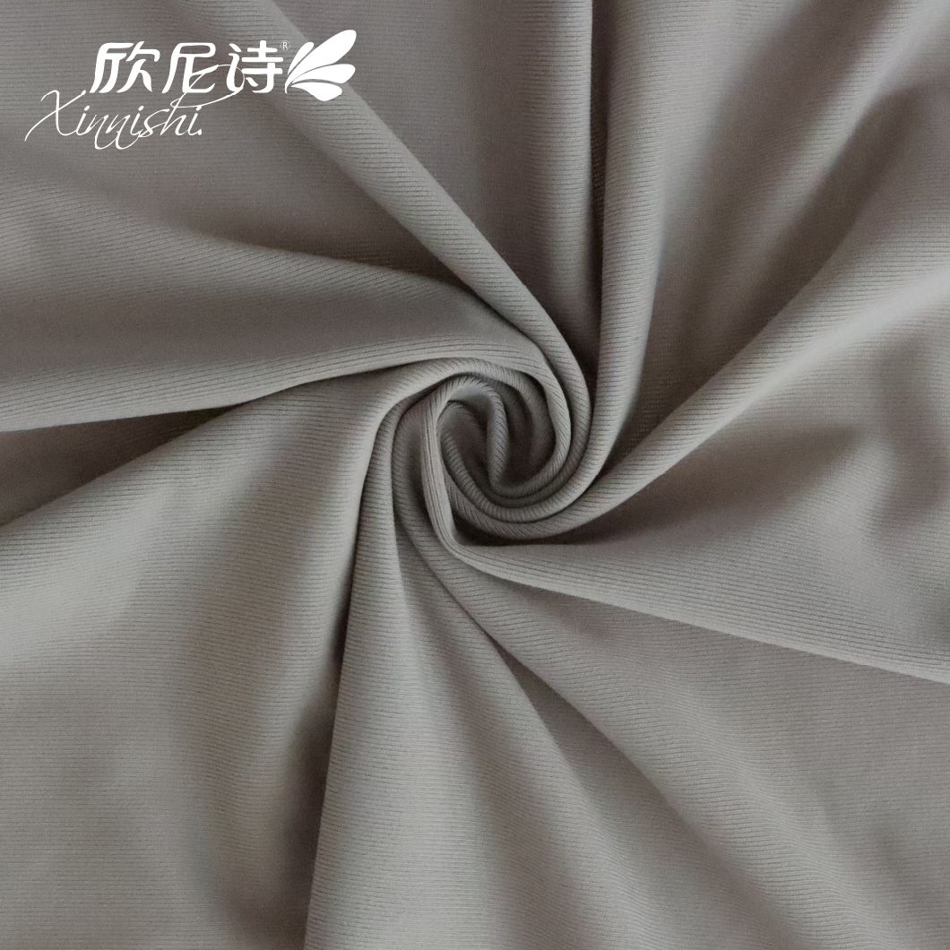 Breathable 90% Polyester 10% Spandex Solid Elastic Fabric for Swimwear Garment Underwear