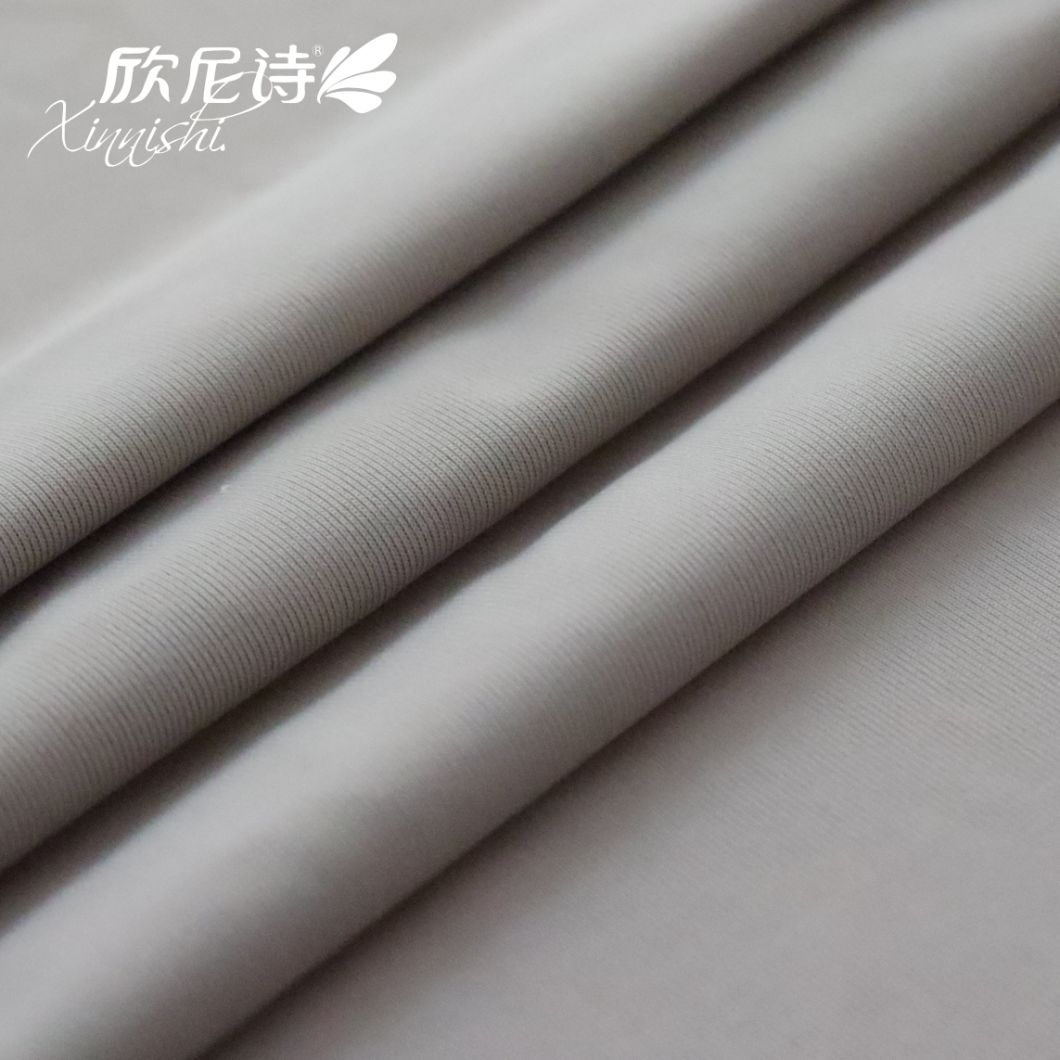 Breathable 90% Polyester 10% Spandex Solid Elastic Fabric for Swimwear Garment Underwear