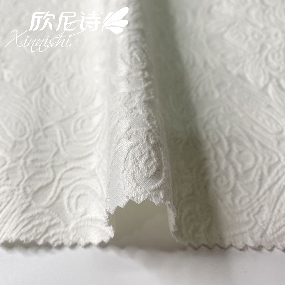 Hot Selling Customised Colour 87.5%Polyester 12.5%Spandex Jacquard Fabric for Garment