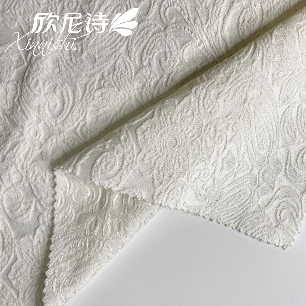 Hot Selling Customised Colour 87.5%Polyester 12.5%Spandex Jacquard Fabric for Garment