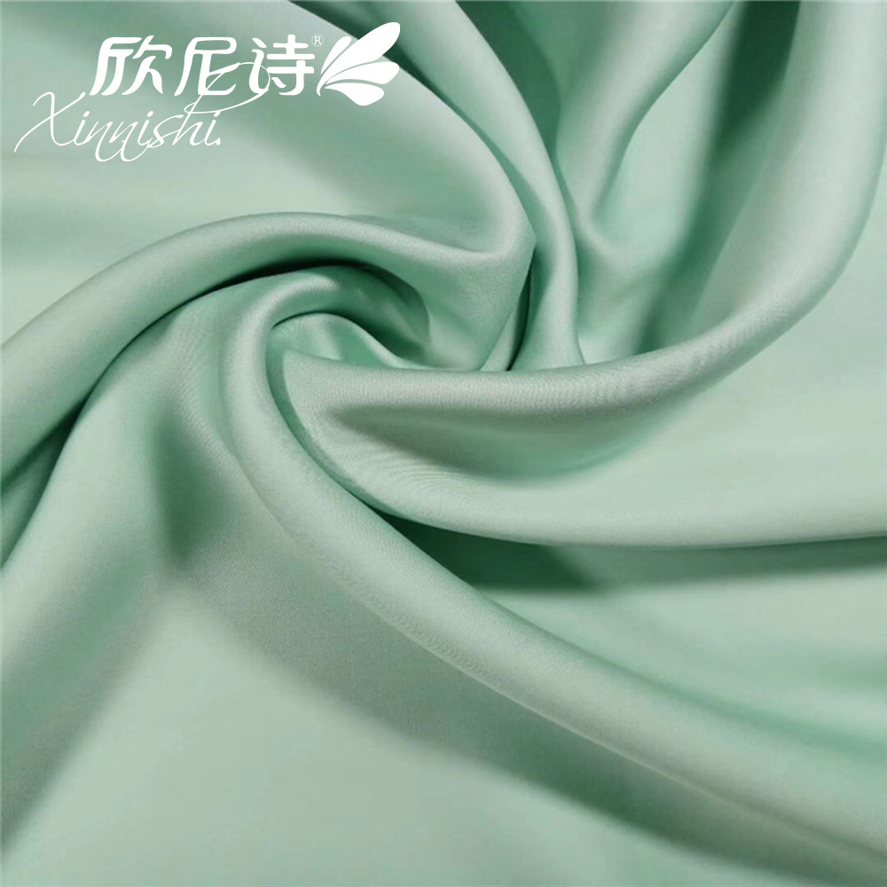 High Quality Soft Hand Feeling 90% Polyester 10% Spandex Stretch Satin Fabric for Nightdress Garment