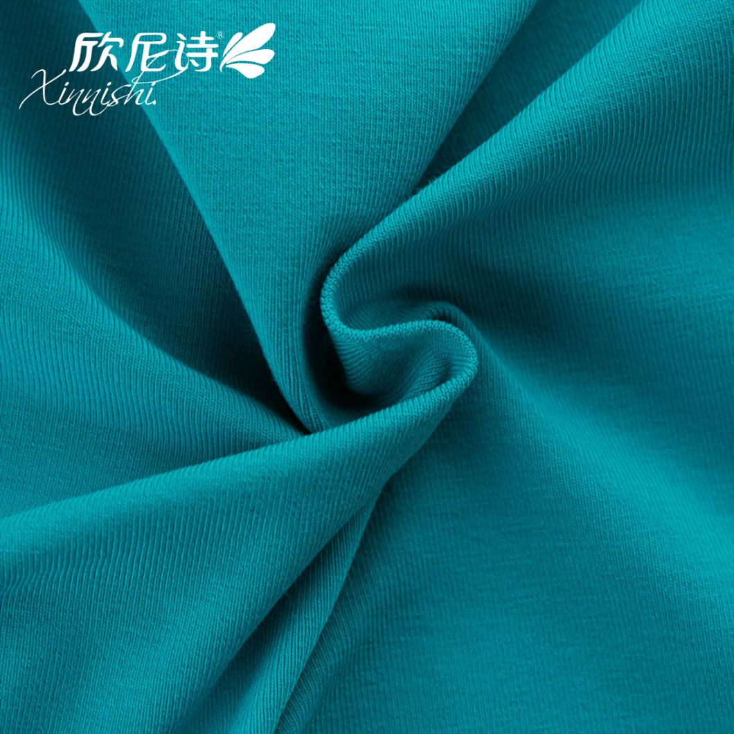 High Quality Plain Dyed 95% Cotton 5% Spandex Breathable Single Jersey Knit Fabric for Garment